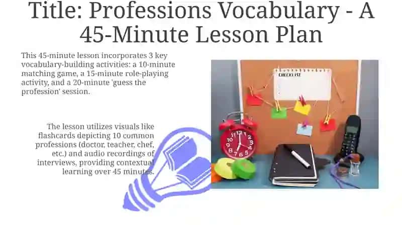 "Professions Vocabulary - A 45-Minute Lesson Plan" 3