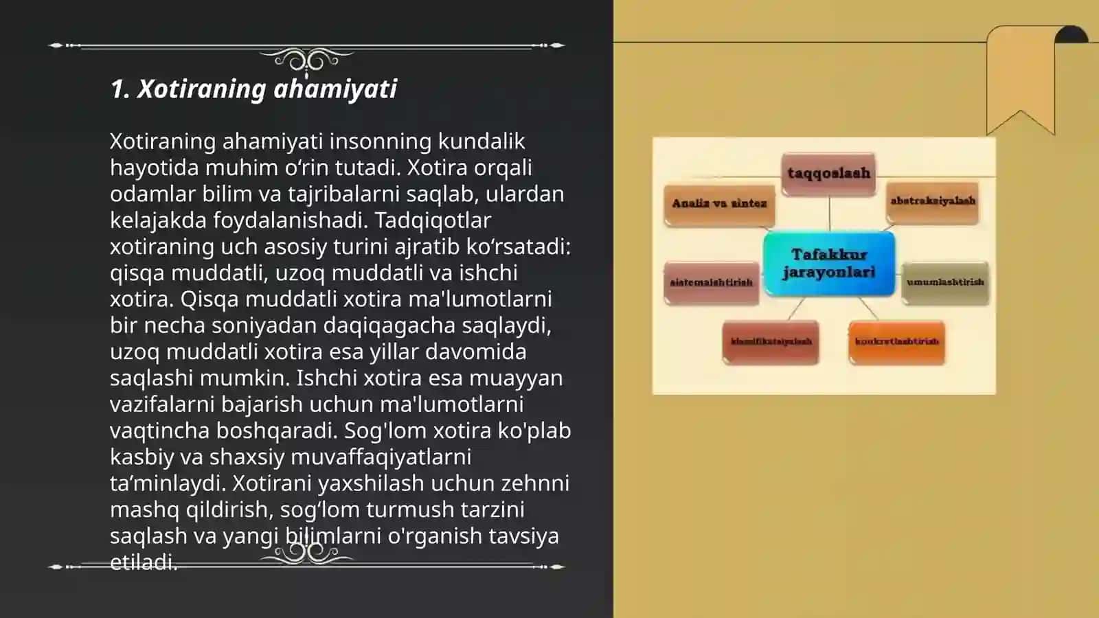 Xotira va tafakkur 3