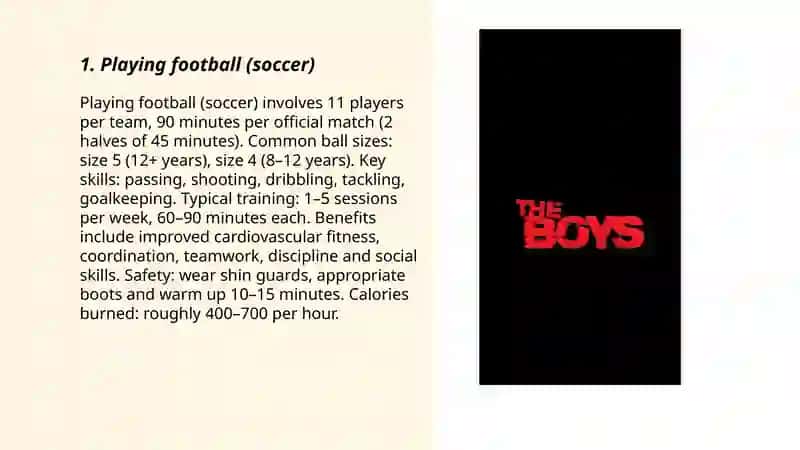 Playing football (soccer) 3