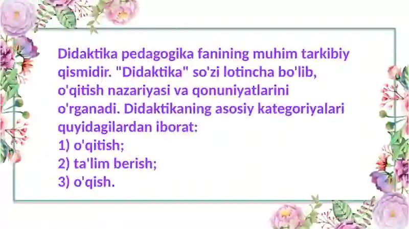 Boshlang'ich ta'lim Didaktikasi 3