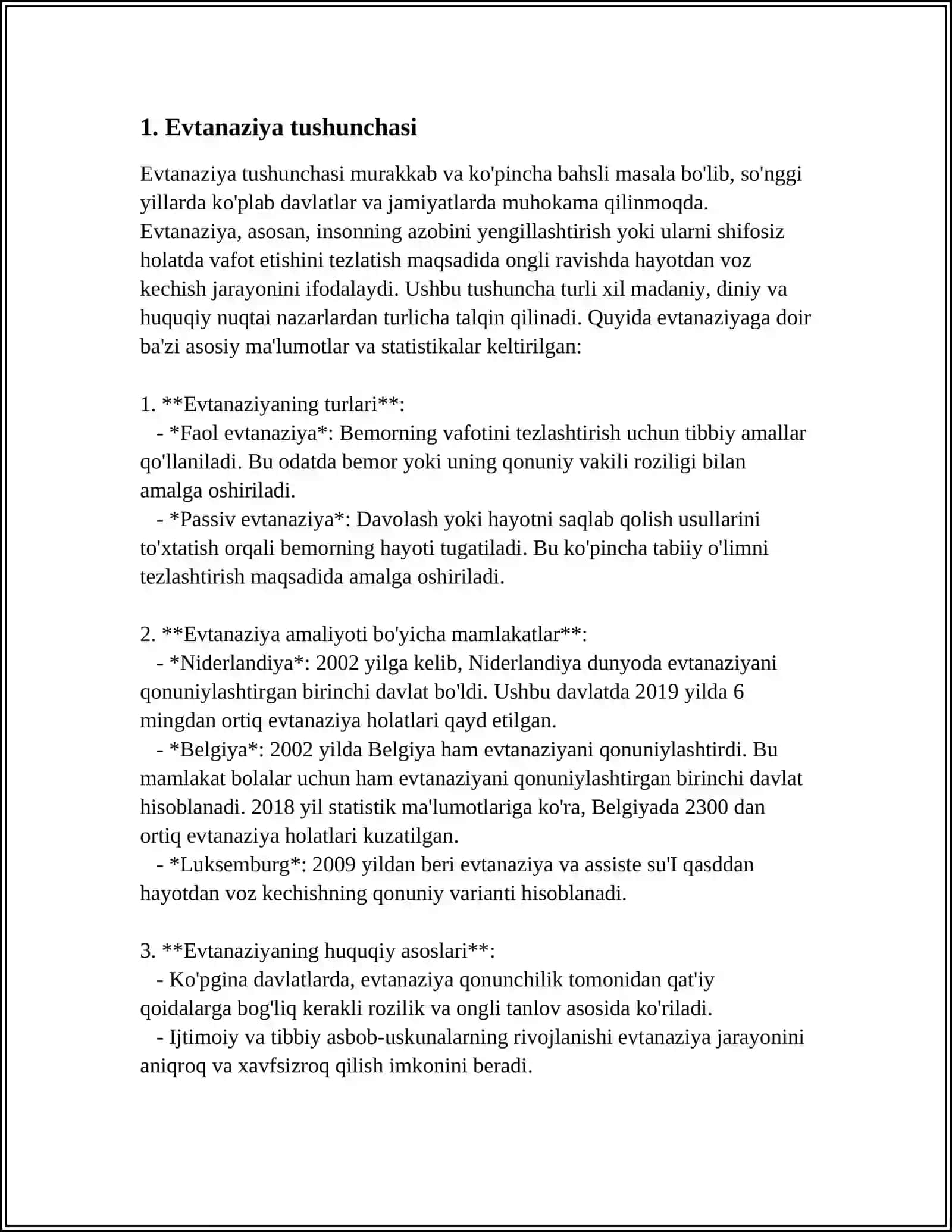 EVTANAZIYA MUOMMOLARI 3