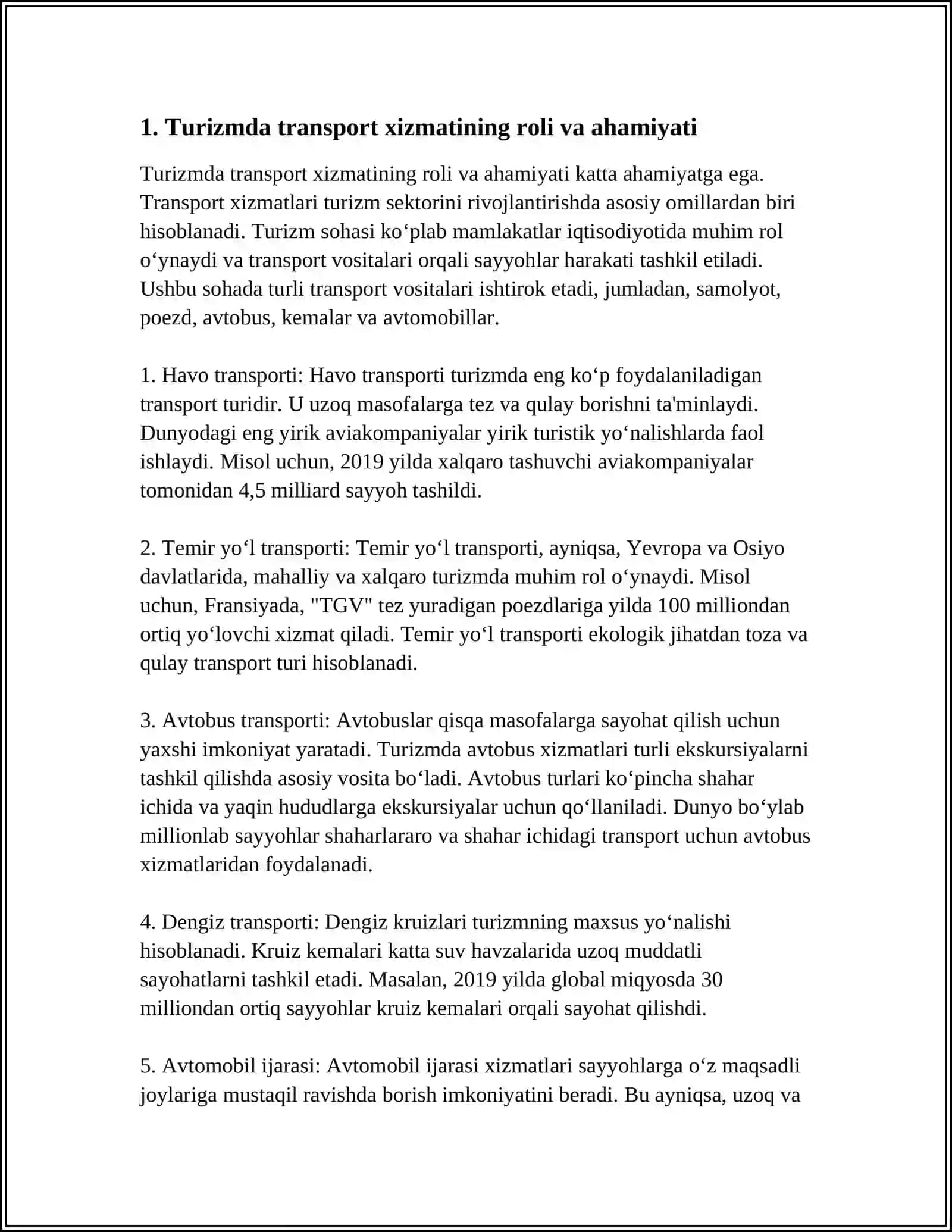 TURIZMDA TRANSPORT XIZMATI 3