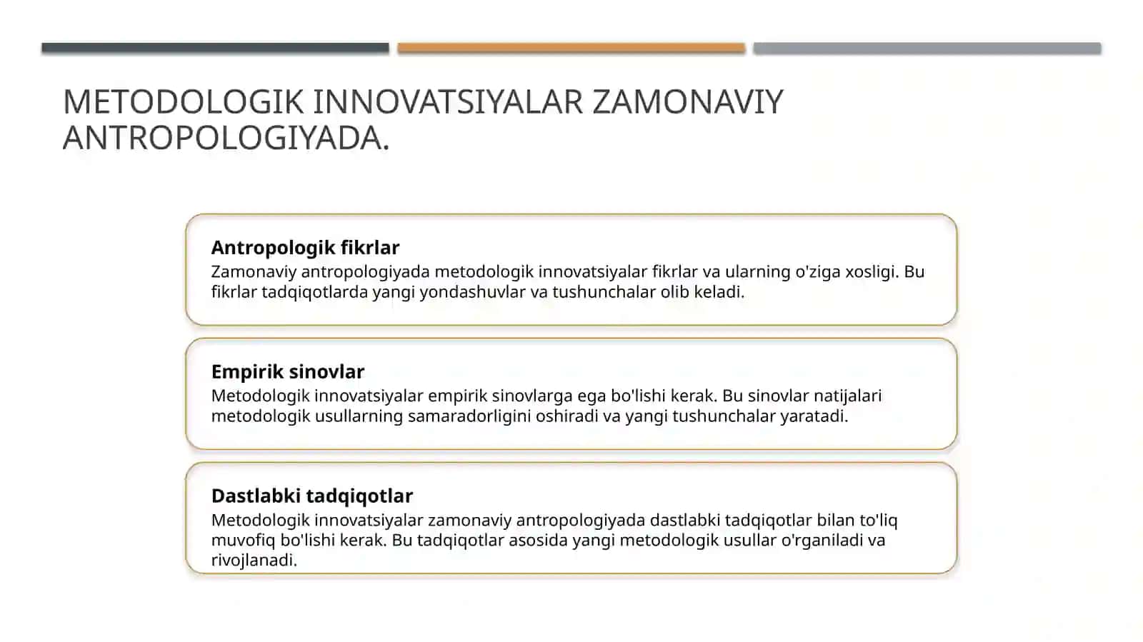 Zamonaviy madaniyatlar va ijtimoiy antropologiya 3