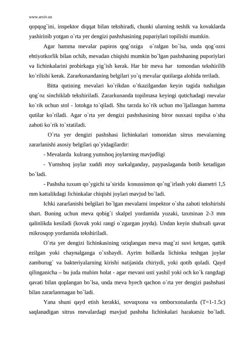 Sitrus ekinlarning mevalarni ko`rikdan o`tkazish 3