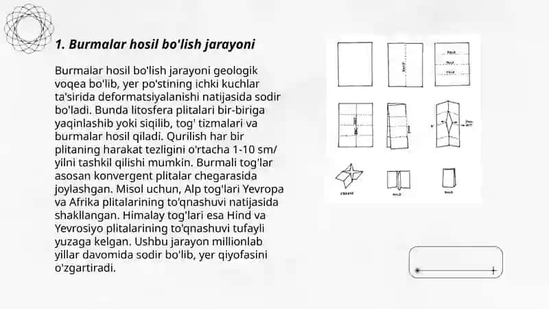 Burmalar va burma hosil qiluvchi harakatlar 3