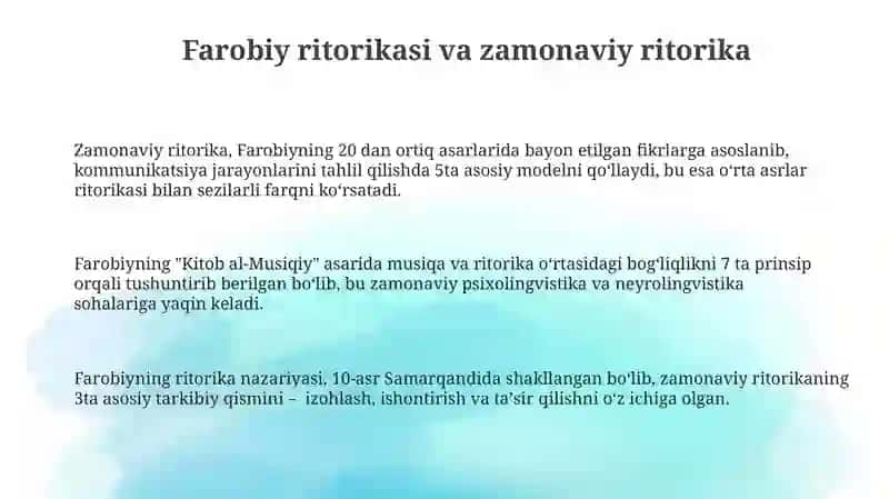 Farobiy ritorikasi va zamonaviy ritorika 3