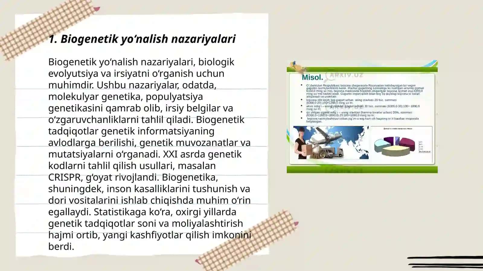 Biogenetik yo‘nalish nazariyalari 3