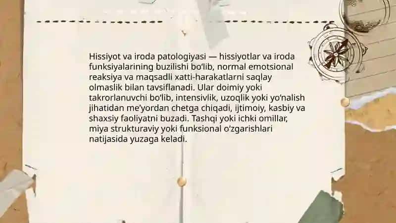 Hissiyot va iroda patalogiyasi 3