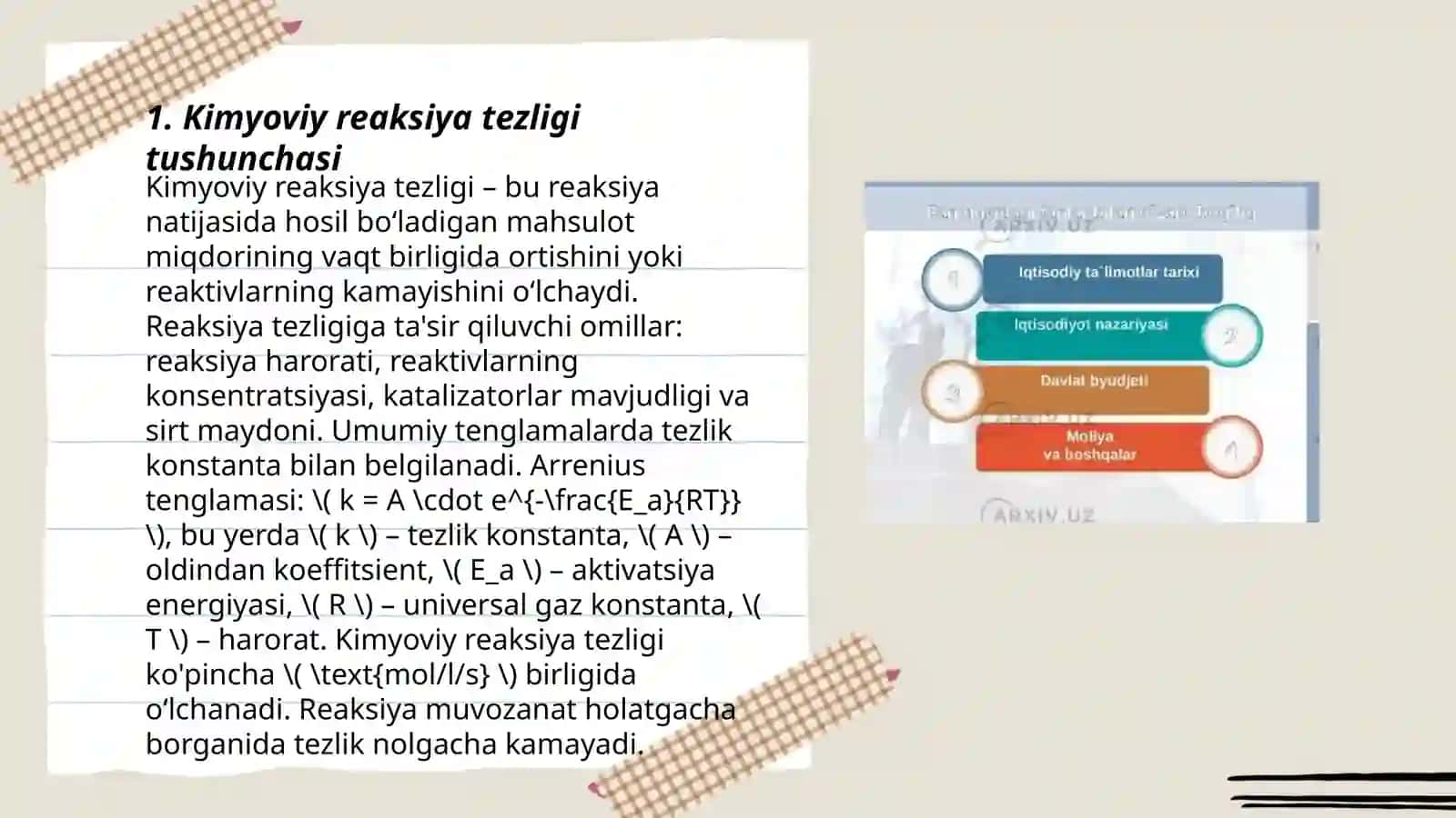 Kimyoviy reaksiya tezligi 3