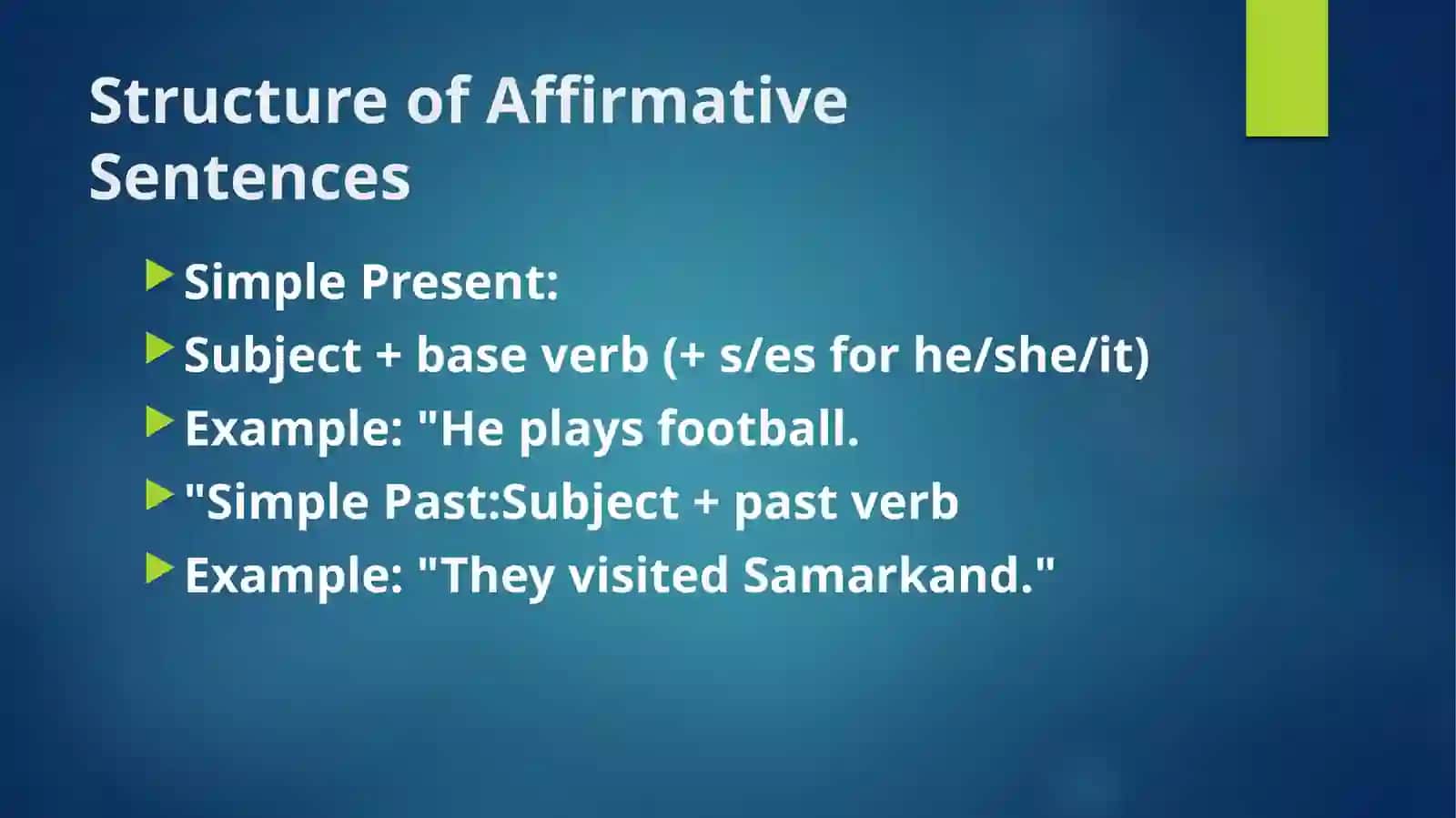 Translation of Affirmative and Negative Sentences 3