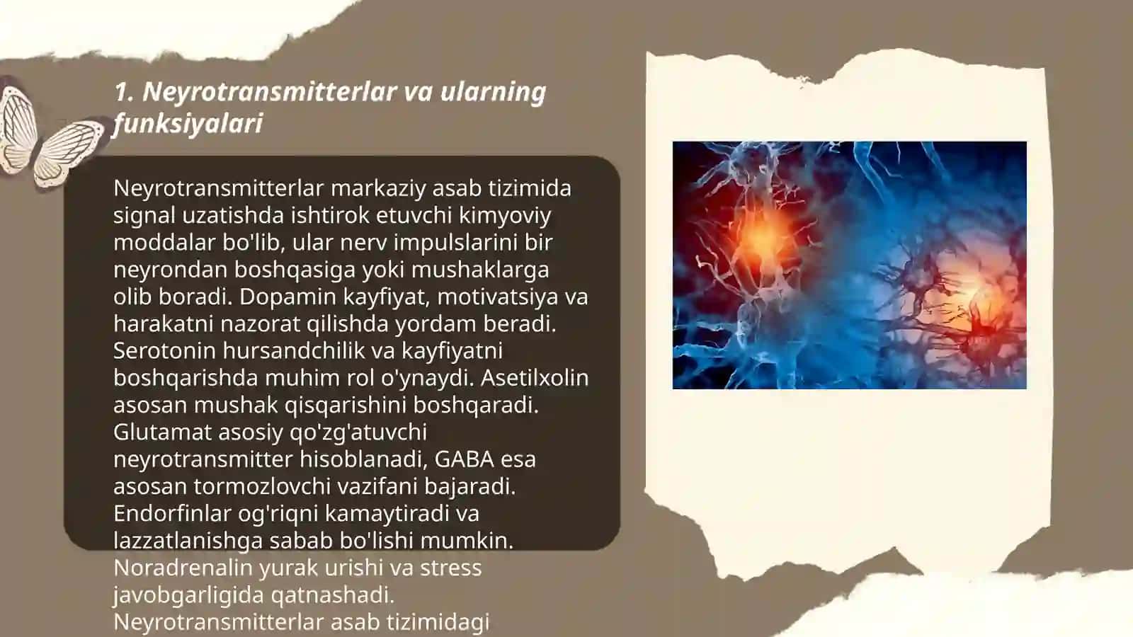 Neytrotransmitterlar va gormonlar 3