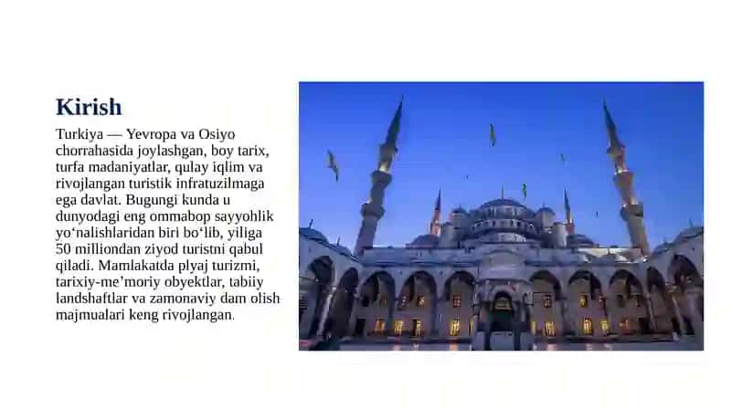 Turkiya turizmi umumiy ko'rinishi 3