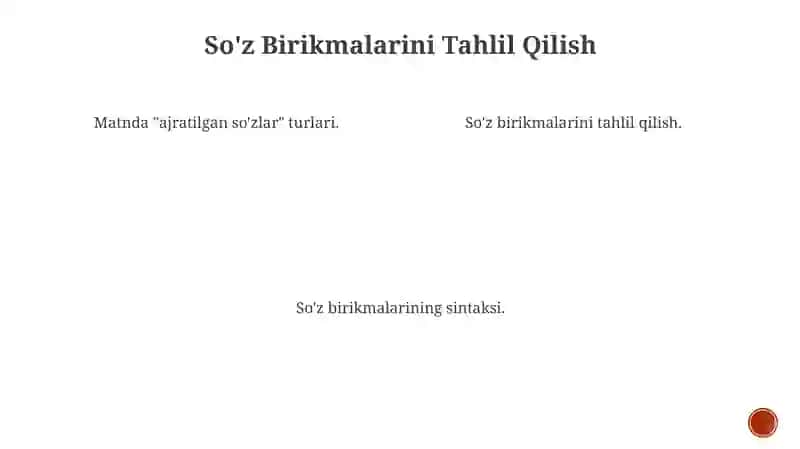 So'z Birikmalarini Tahlil Qilish 3