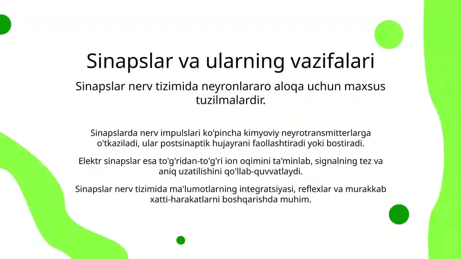 Sinaps mediatorlarining umumiy tavsifi 3