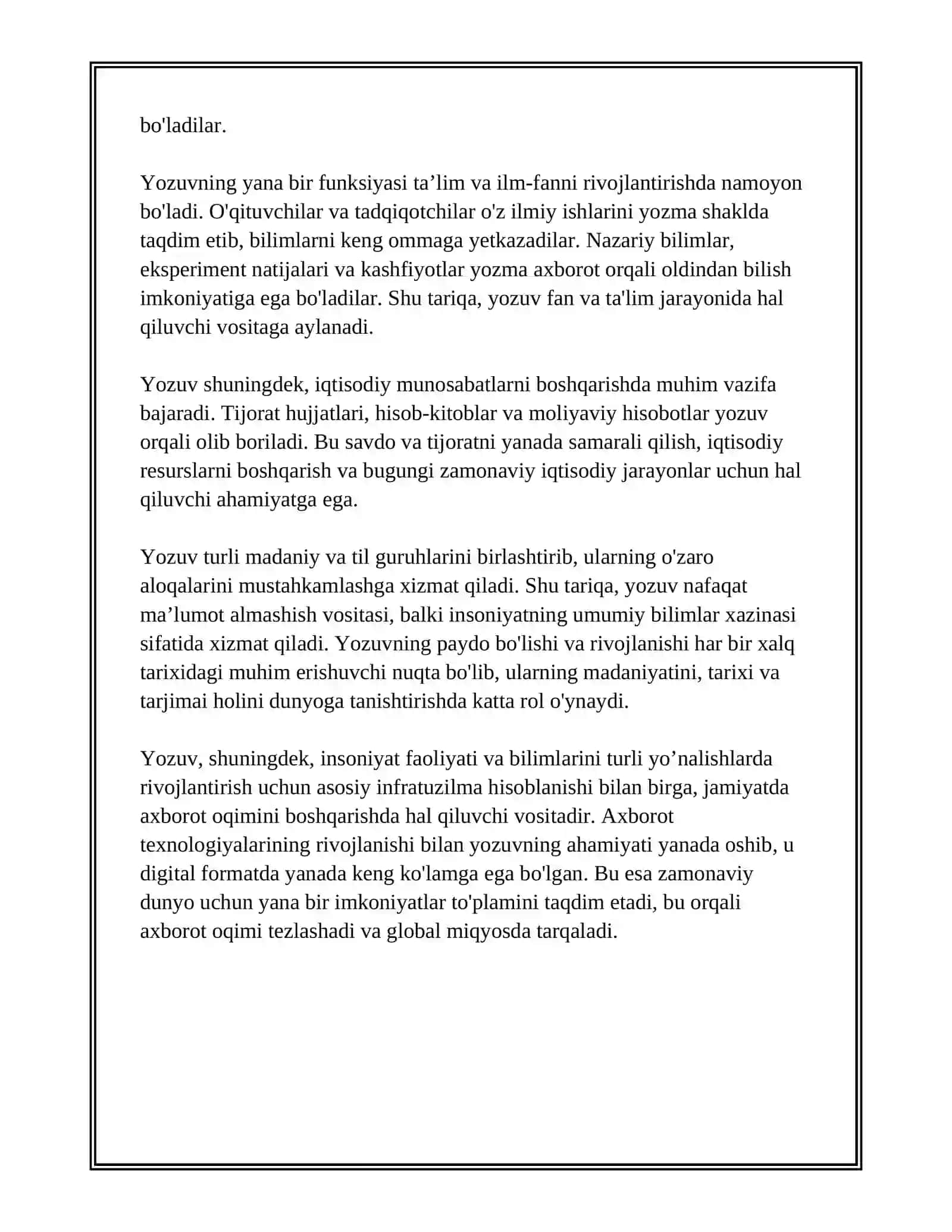 YOZUV VA UNING TARIXIY KORINISHLARI 3