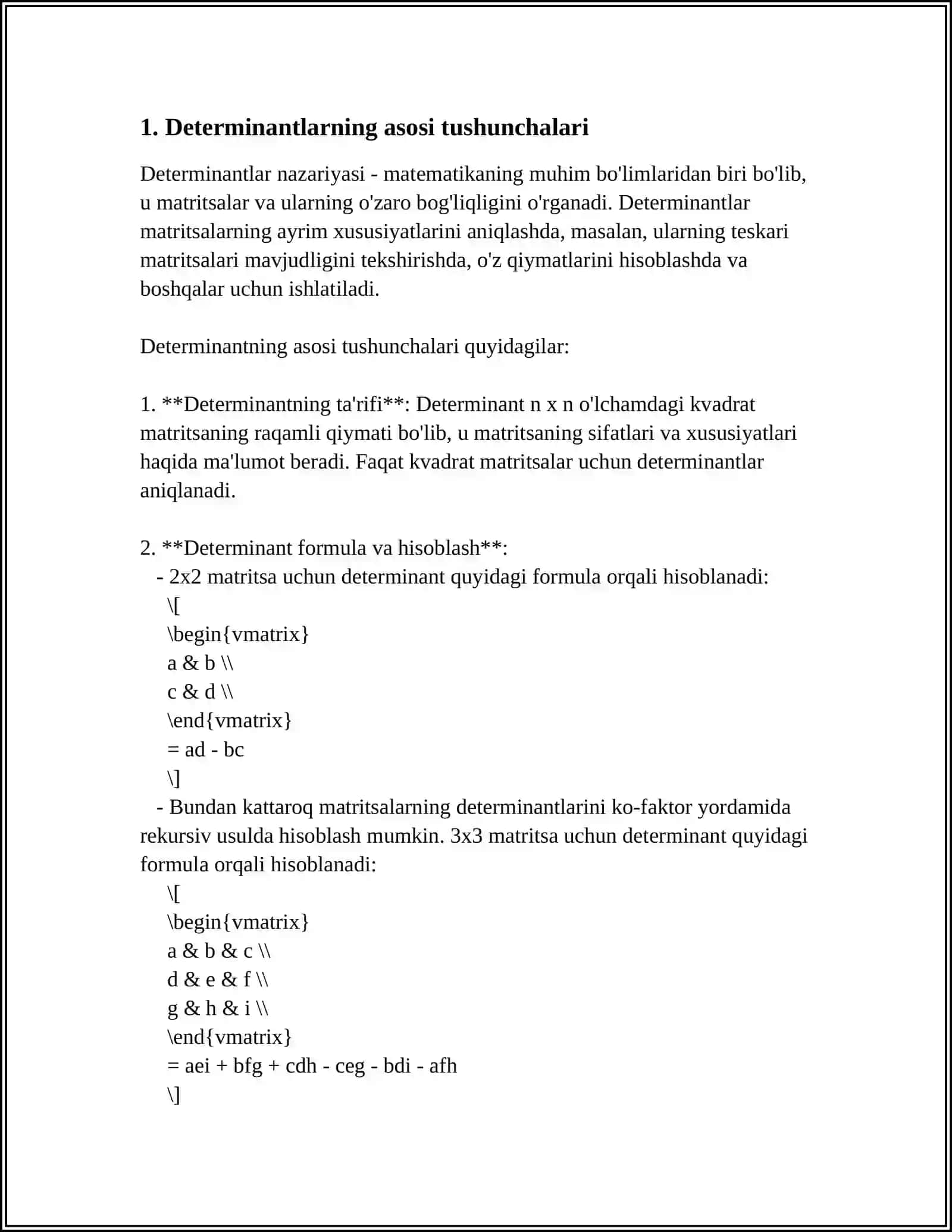 DETERMINANT XOSALARI 3