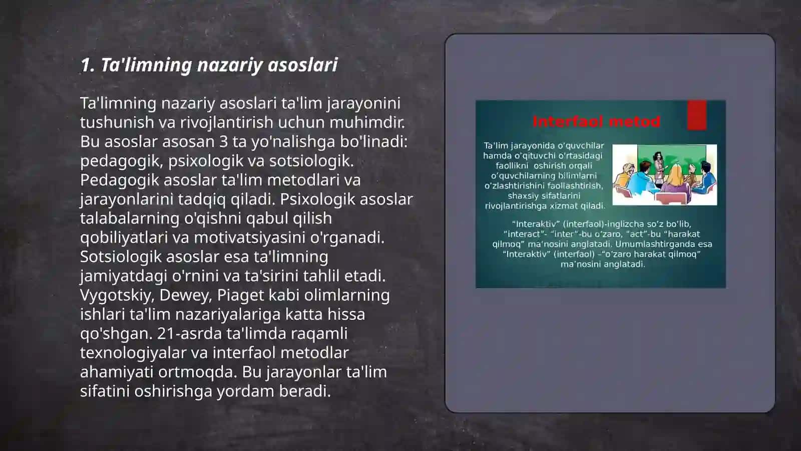 Ta'limning nazariy asoslari 3