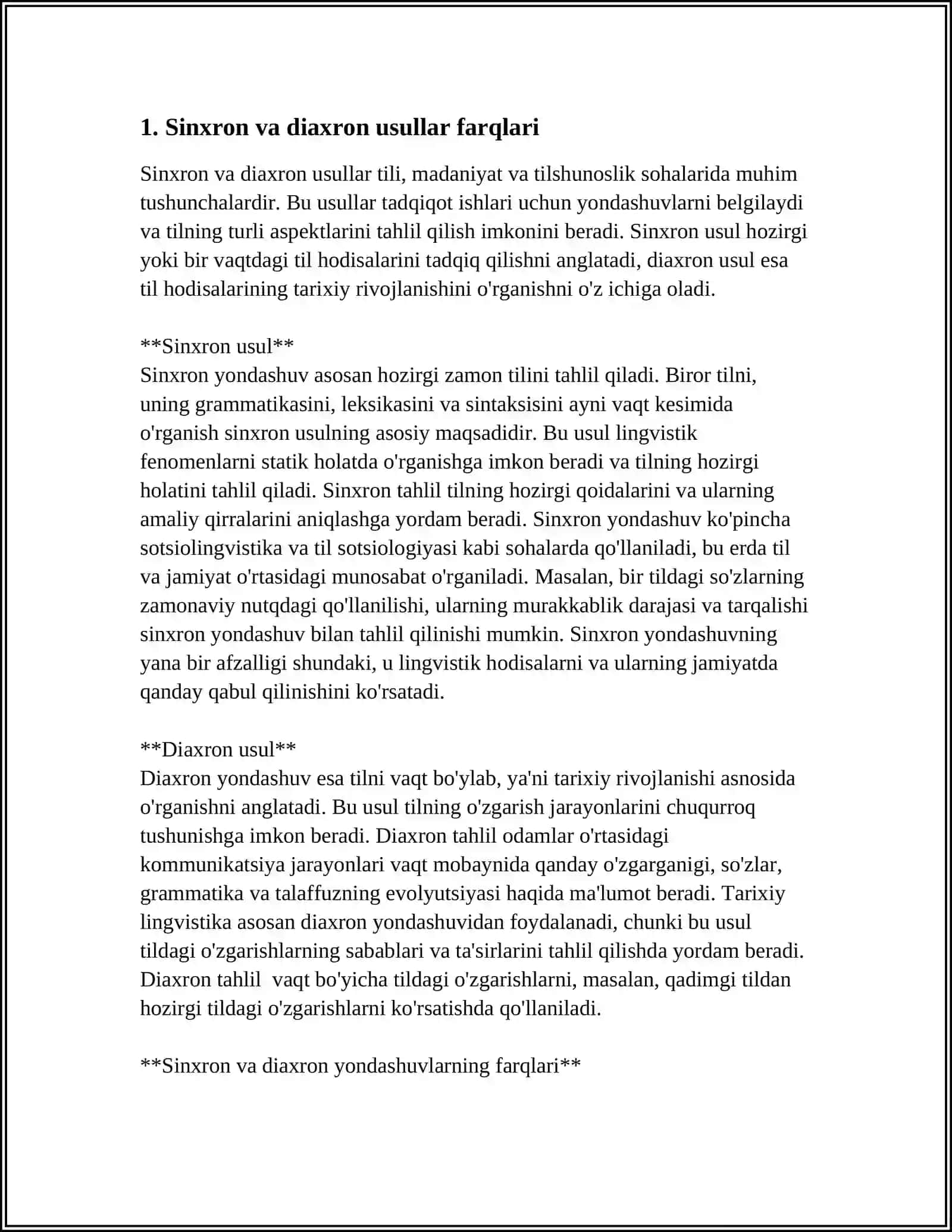 "SYNCHRONIC AND DIACHRONIC APPROACHES IN LEXICOLOGY." 3