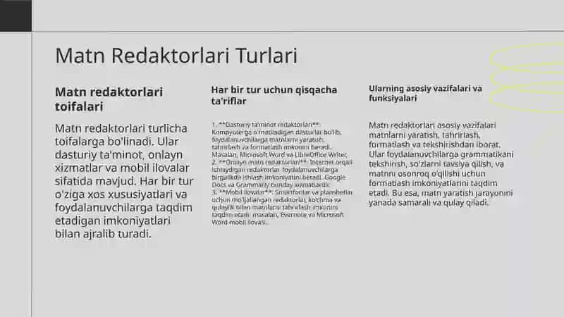 Zamonaviy matn redaktorlari 3