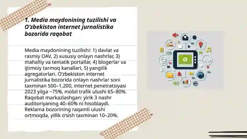 Media maydon tuzilish va internet jurnalistikasida raqobat muhiti 3