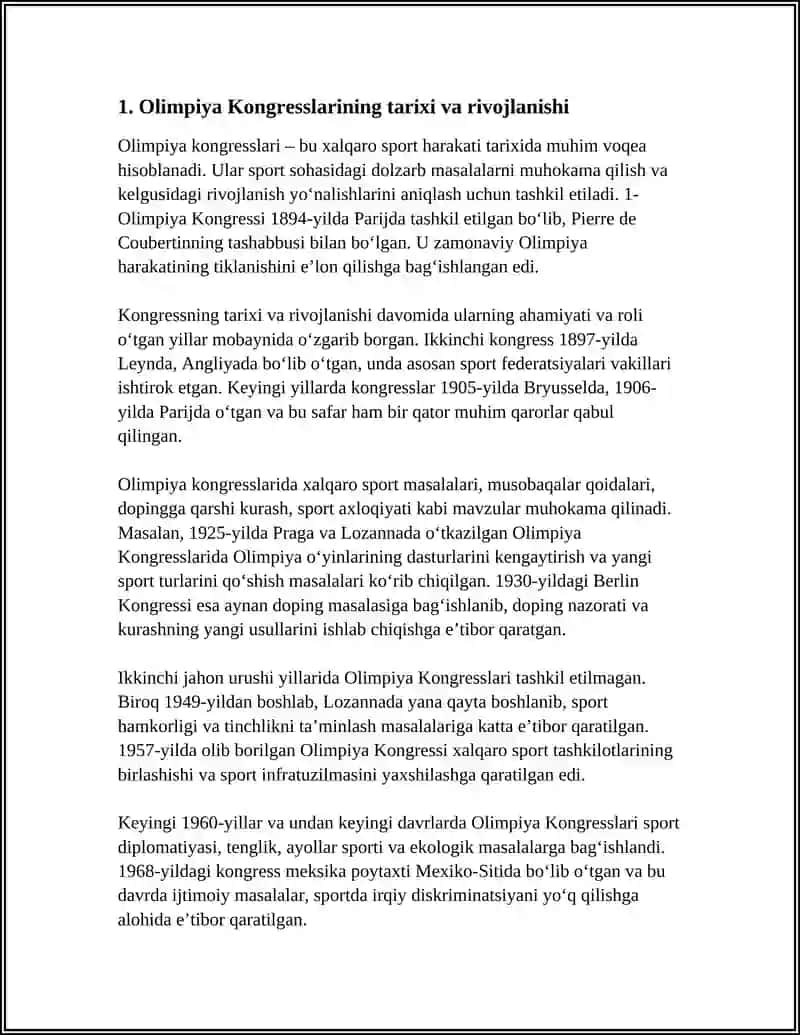 OLIMPIYA KONGRESSLARI VA ULARNING AHAMIYATI 3