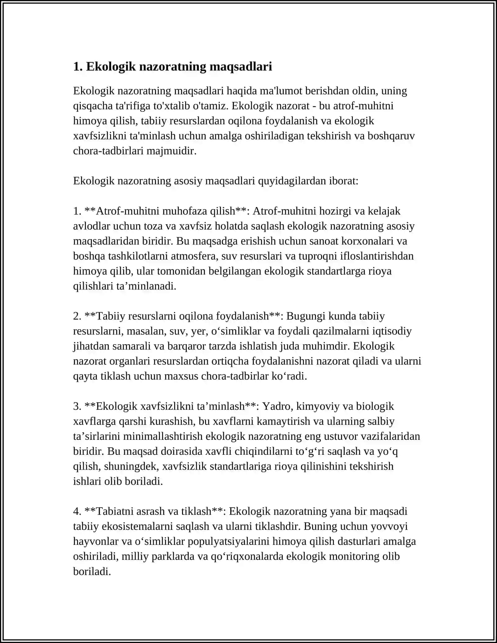 EKOLOGIK NAZORATNI O'TKAZISH TARTIBI 3