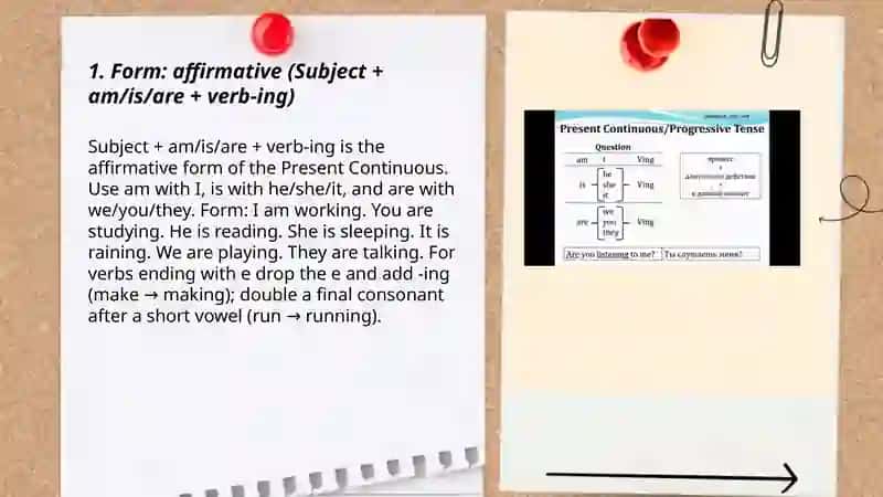 Present Cantinuous or present progressive 3