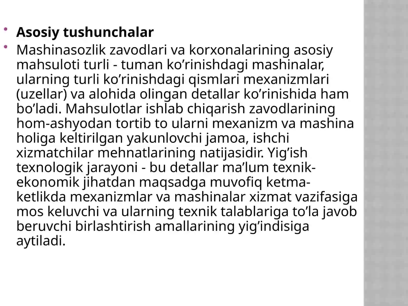 Yig’uv texnologik jarayonlarini ishlab chiqish tartibi 3