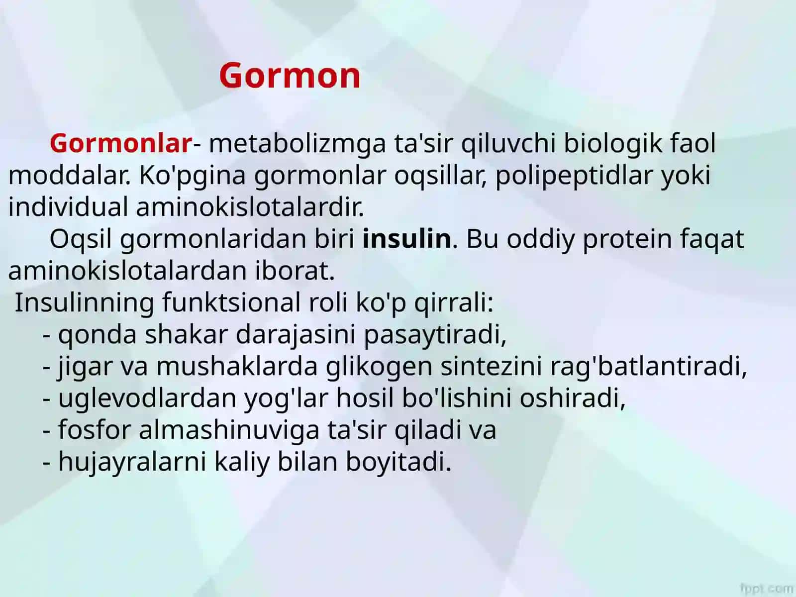 Endokrin bezlar biokimyosi 3
