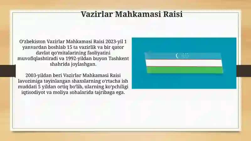 Oʻzbekiston Respublikasi Vazirlar Mahkamasi 3