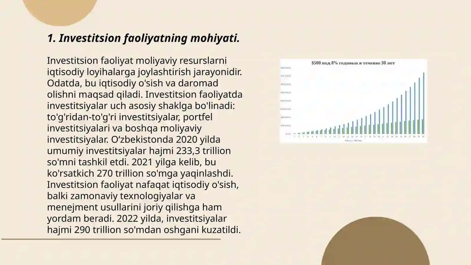 Investitsion faoliyatning mohiyati 3