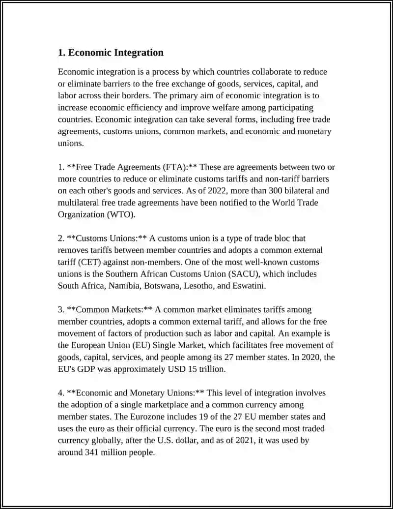Economic Integration 3