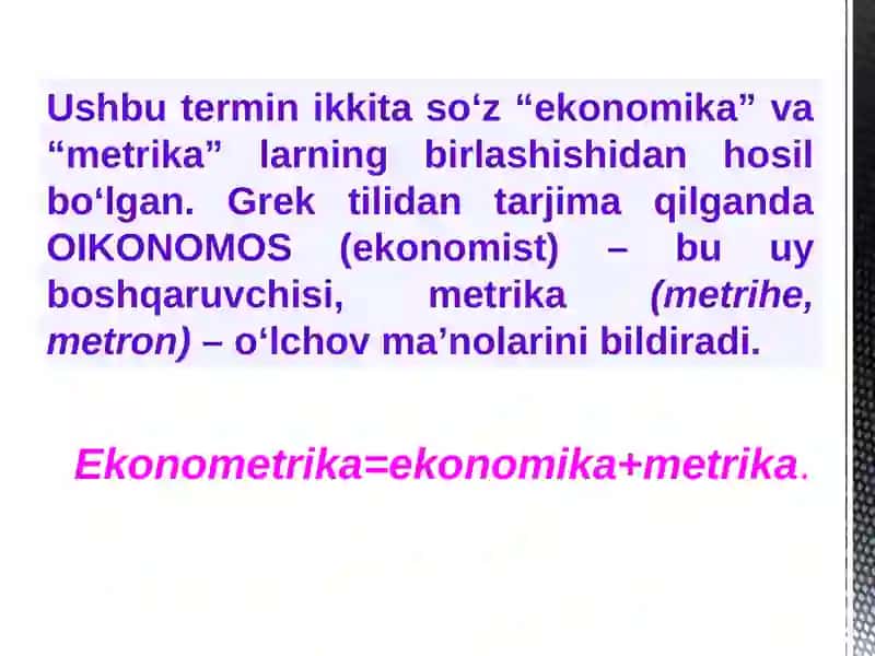 Ekonometrik Modellashtirishasoslari 3