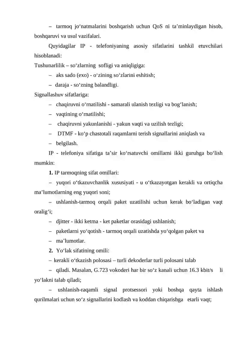 IP – telefoniya xizmatini tashkil etish 3