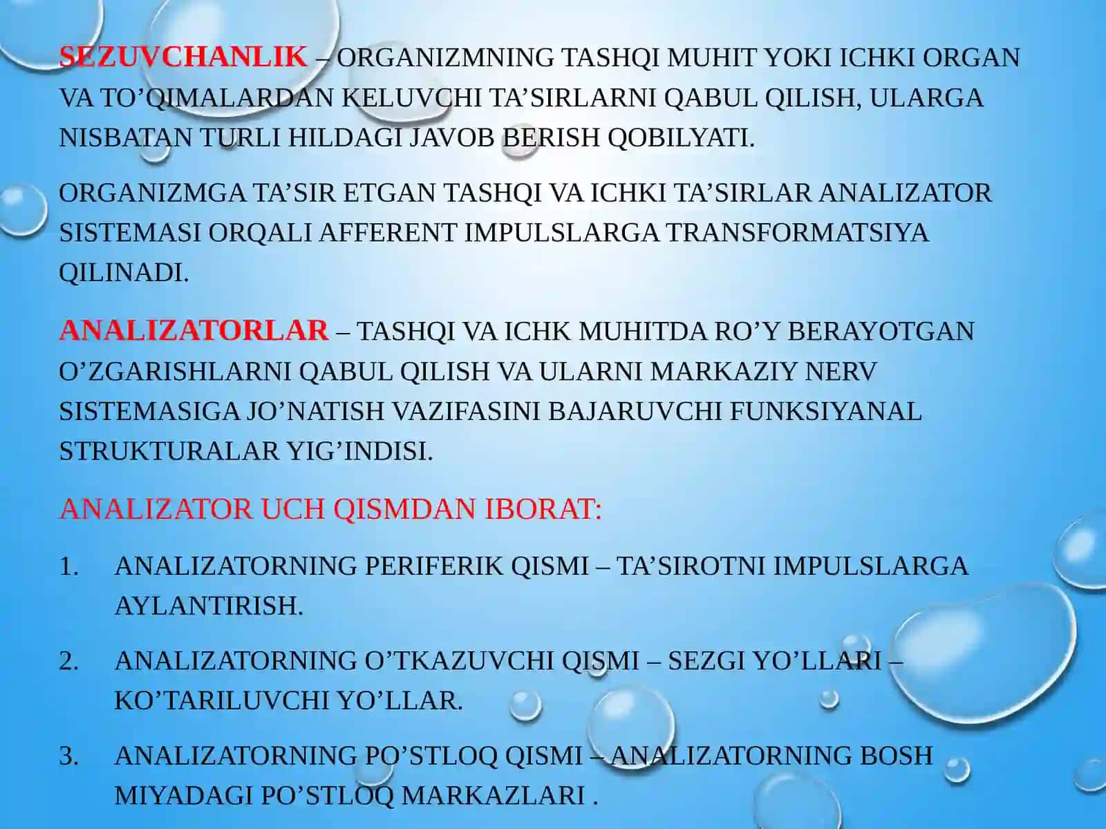 Sezgi analizatorlari 3
