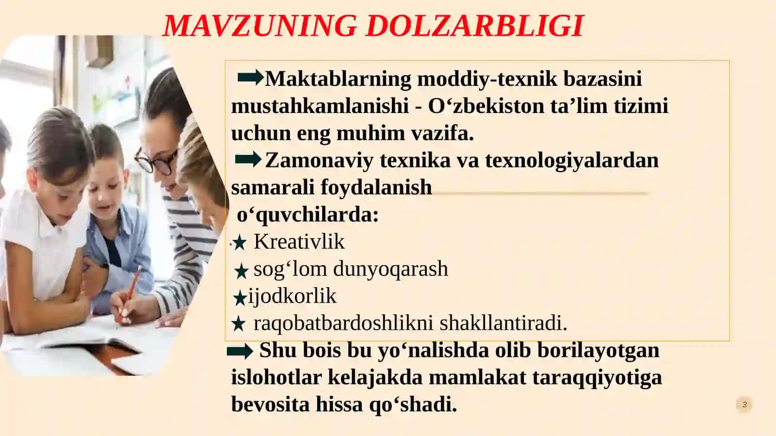 Maktabning moddiy-texnik bazasini yaxshilash 3