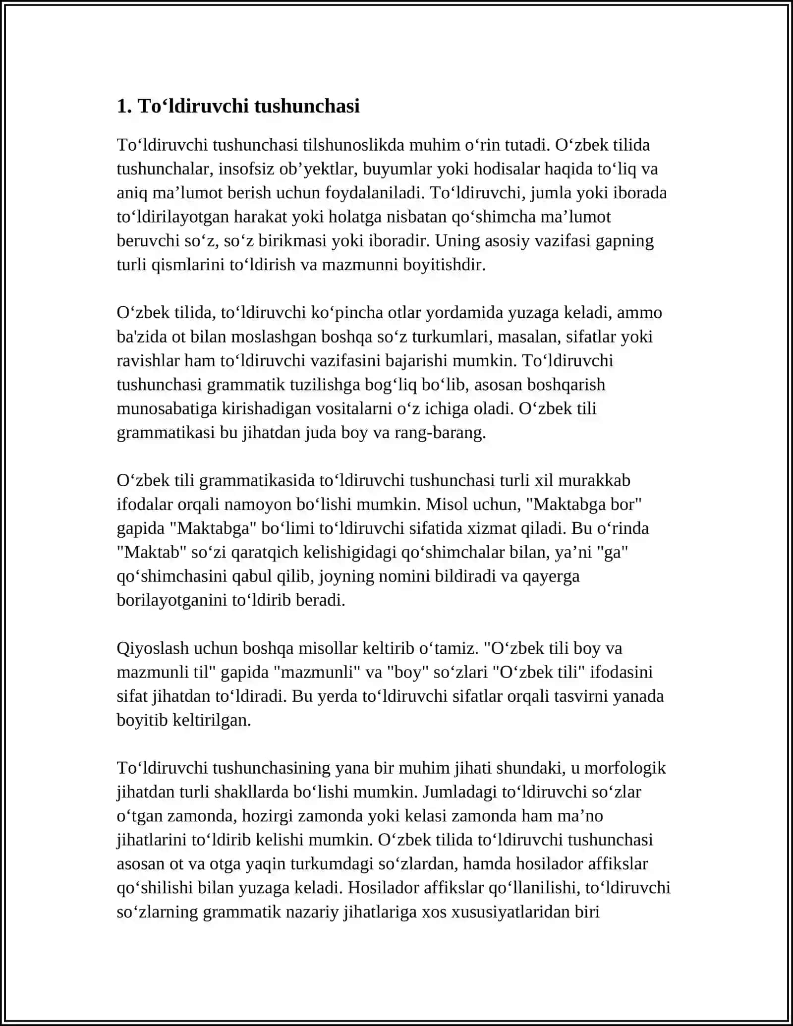 TOʻLDIRUVCHI HAQIDA MAʼLUMOT 3