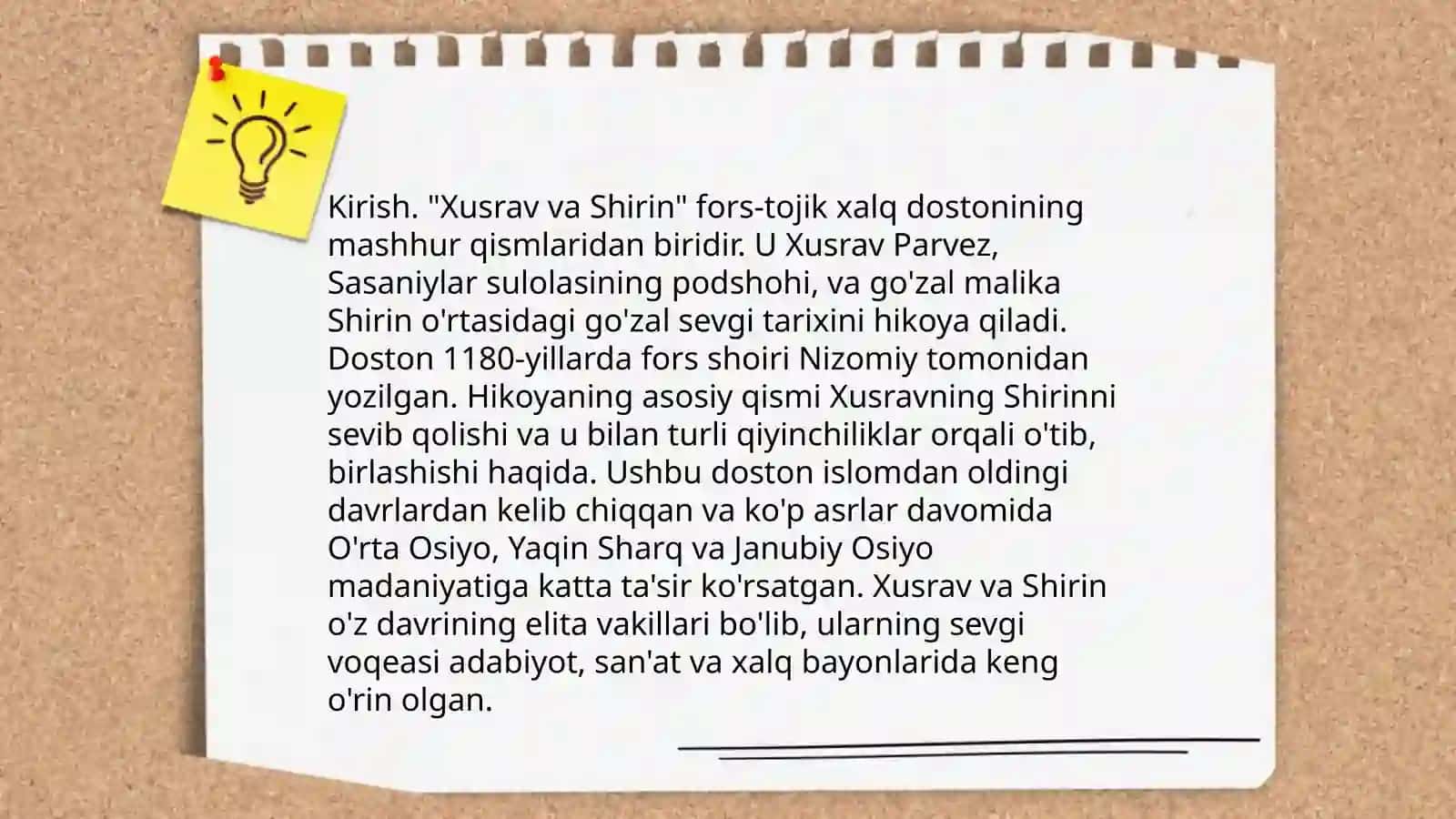 "Xusrav va Shirin" dostoni 3