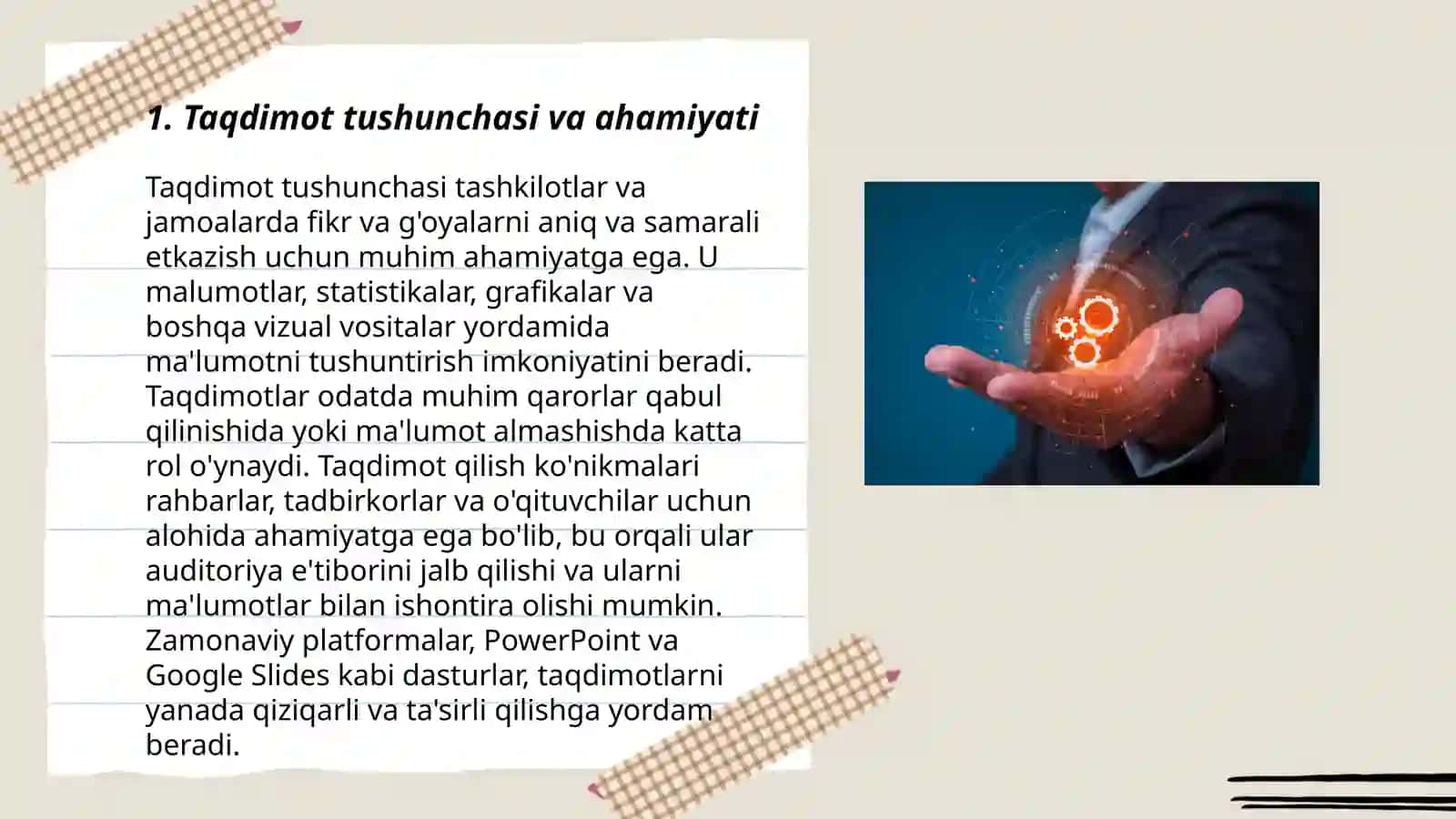 Taqdimot bilan ishlash texnologiyasi 3