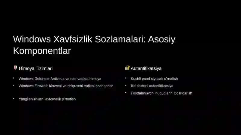 Operatsion Tizim Xavfsizlik Sozlamalarini Tekshirish: Windows va Linux 3