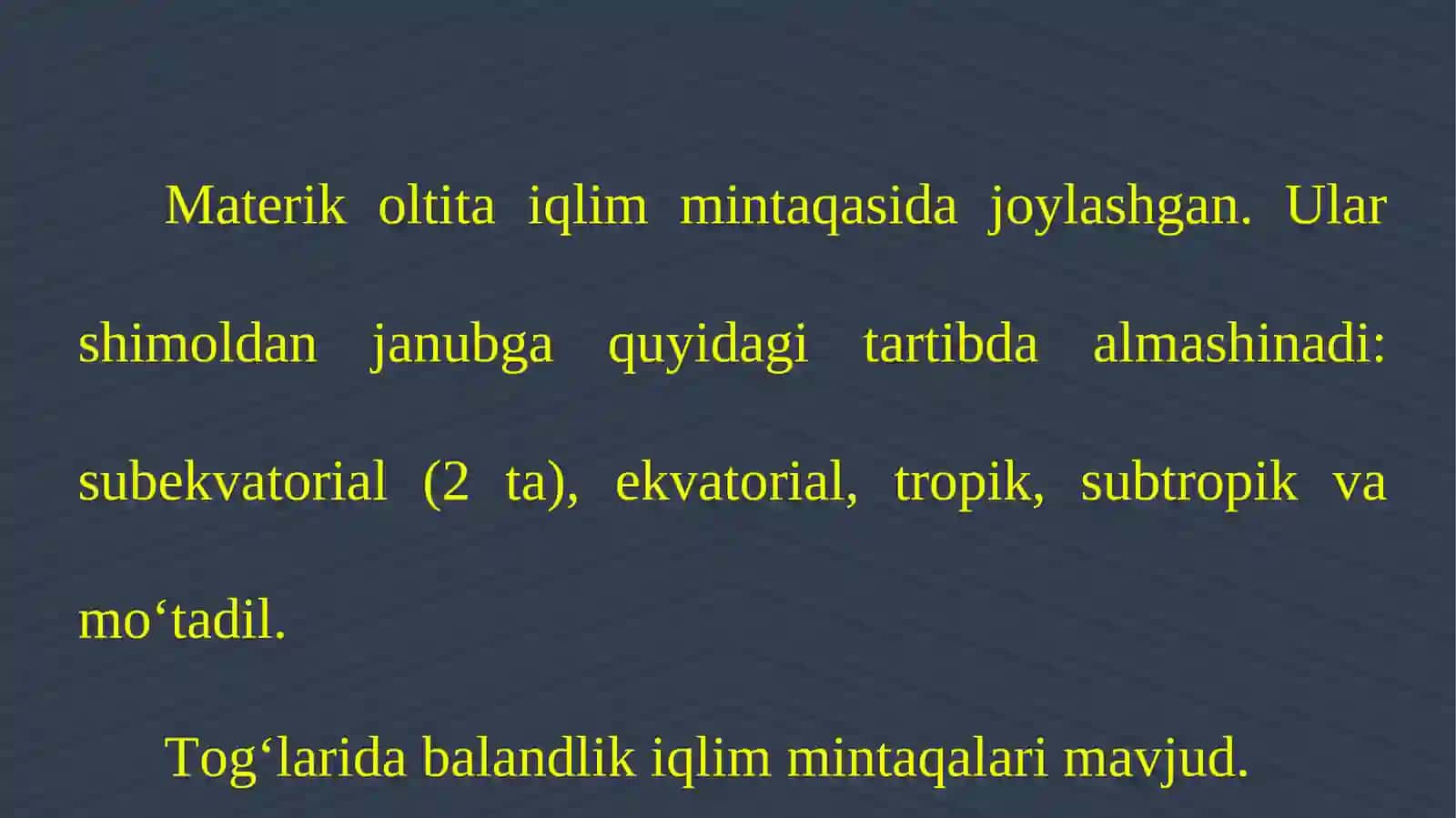 Janubiy Amerika Iqlimi va ichki suvlari 3