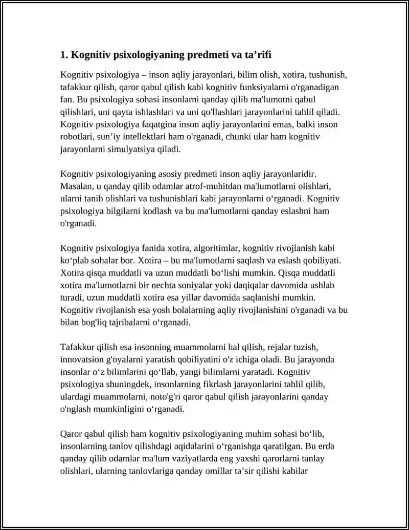 KOGNITIV PSIXOLOGIYA PREDMET VA VAZIFALARI 3