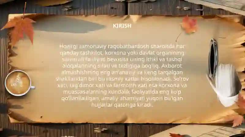 Soʻrov xati tagʻdimot xati farmoish xati 3