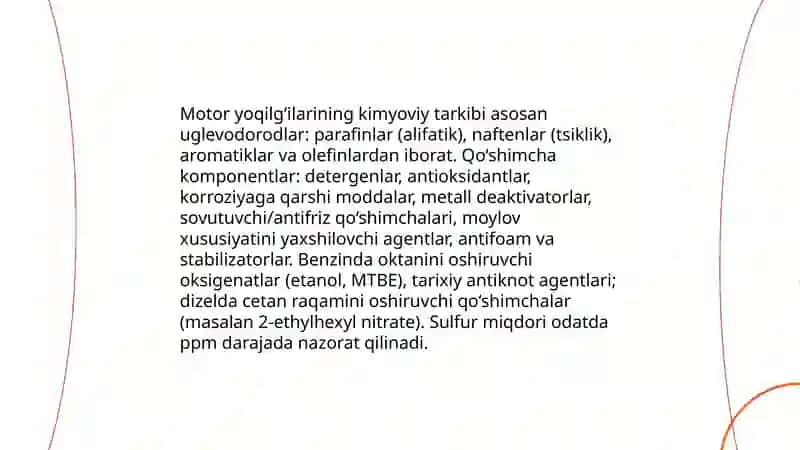Motor yoqilĝilarining xossalari 3