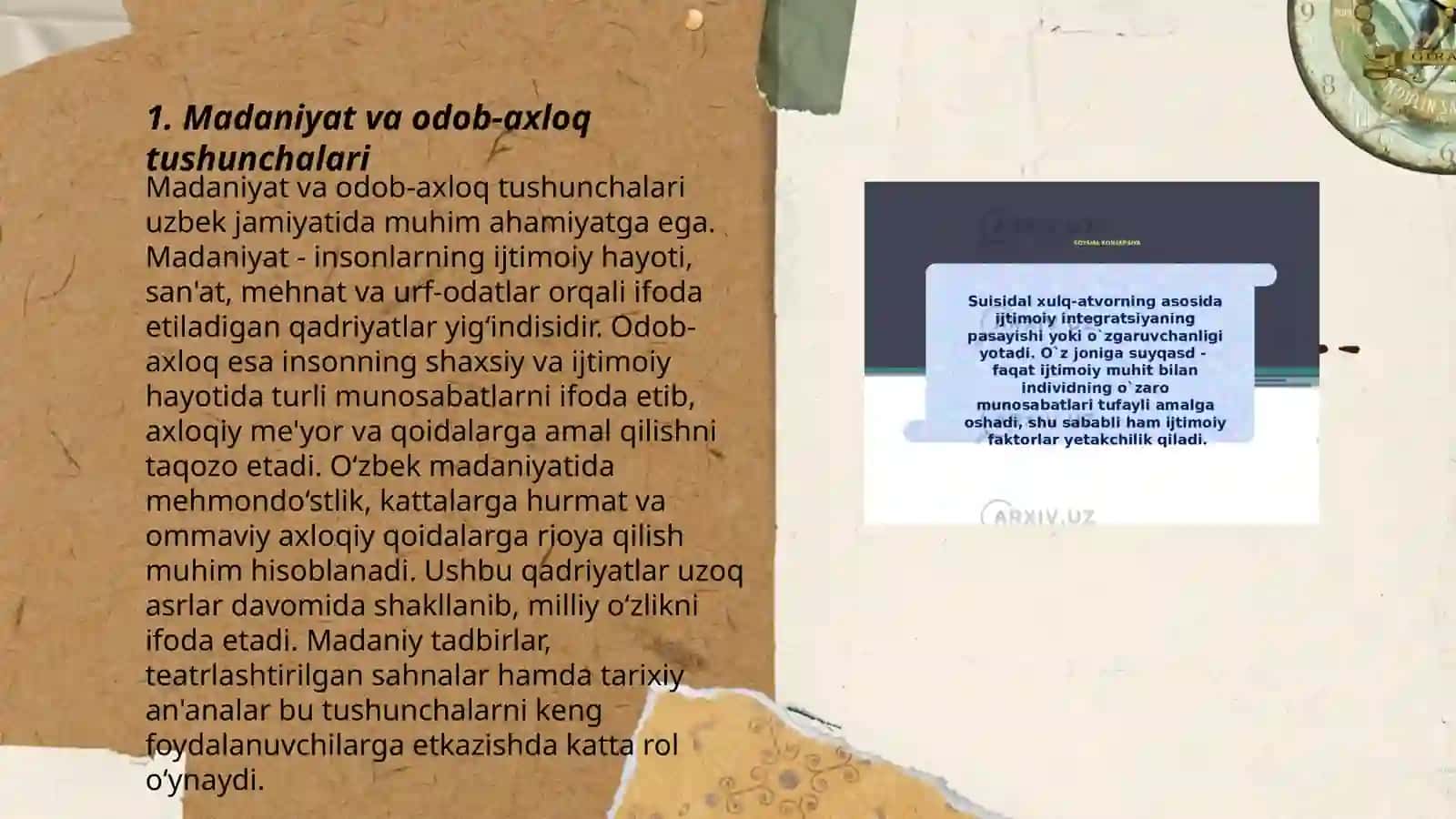 Madaniyat va xulq-atvor meʼyorlari 3