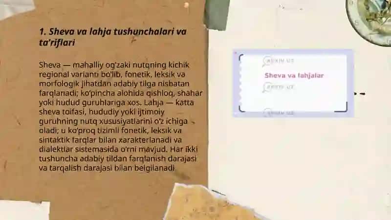 Sheva, lahja va adabiy til munosabatlari 3