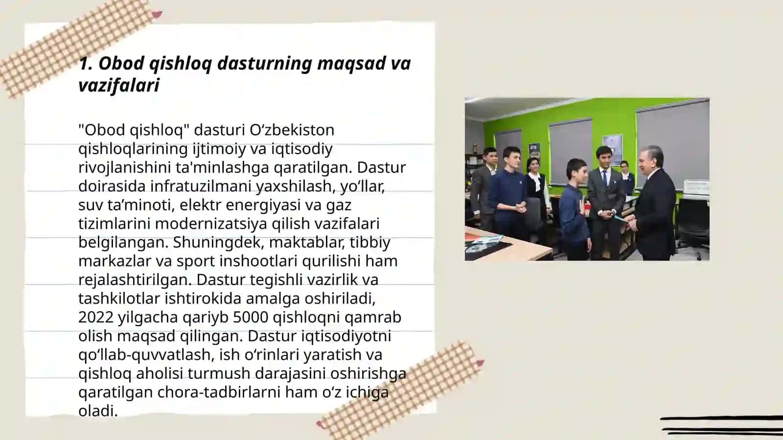 Obod qishloq dasturi 3