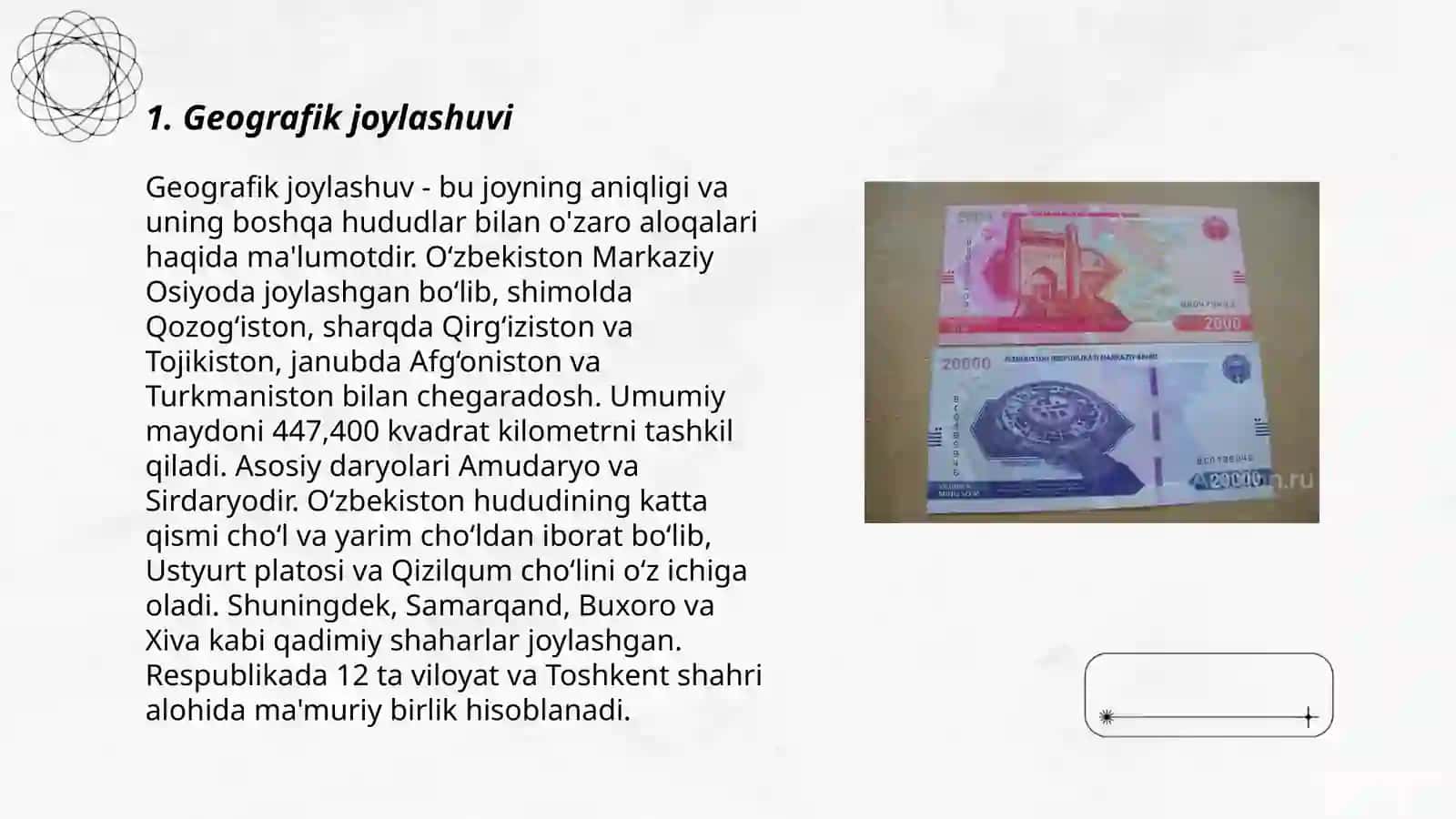 Ózbekistonning tabiiy sharoiti va iqlim resurslari 3