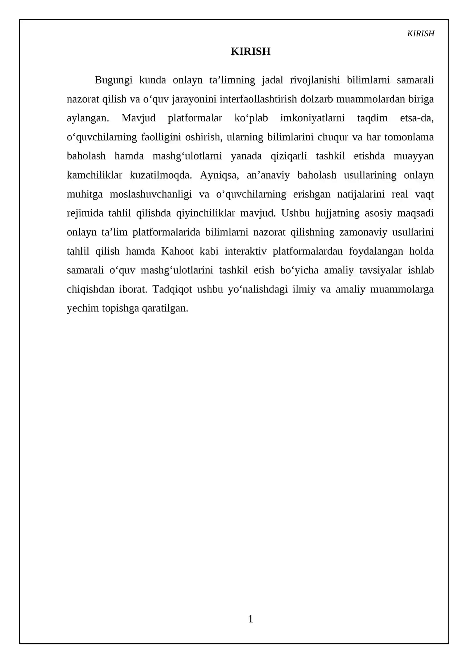 Onlayn taʼlim platformalarida bilimlarni nazorat qilish, Kahoot platformasida interaktiv metodlar yordamida oʻquv mashgʻulotlari tashkil qilish 3