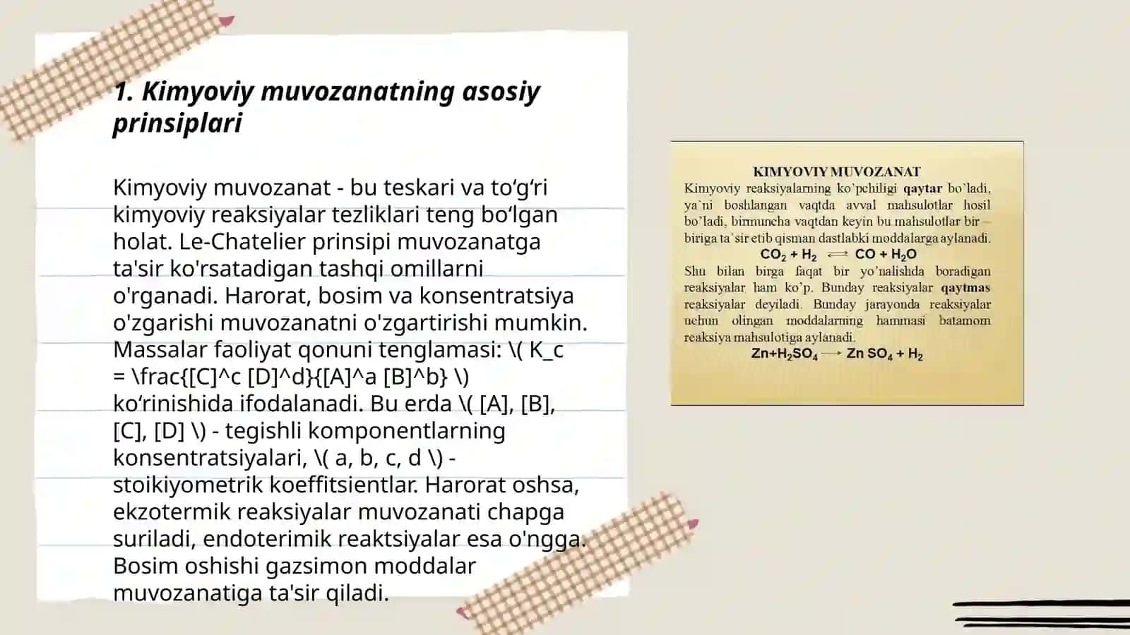 Kimyoviy muvozanatning termodinamikasi 3